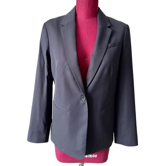 Everlane The Italian GoWeave Black Classic Blazer size 6 Wool - Picture 6 of 12